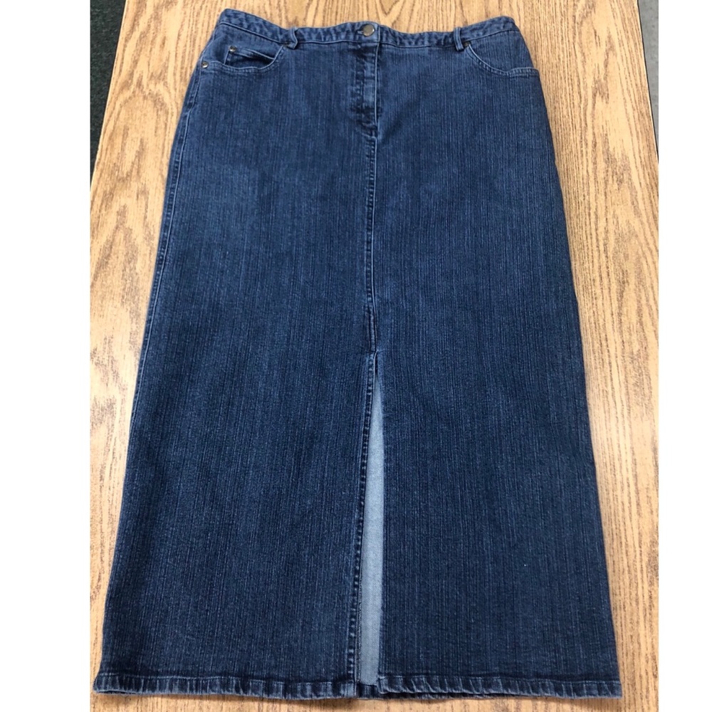 Charter Club jean maxi skirt plus size 14